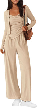 Women's Fall Lounge Sets 3 Piece Tracksuit - Cozy Everyday Wear