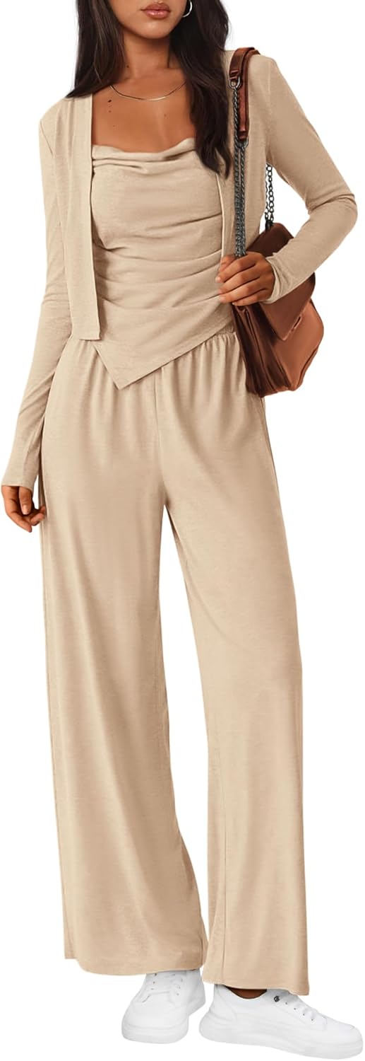 BTFBM Women's Fall Lounge Sets 3 Piece Outfit for Comfort
