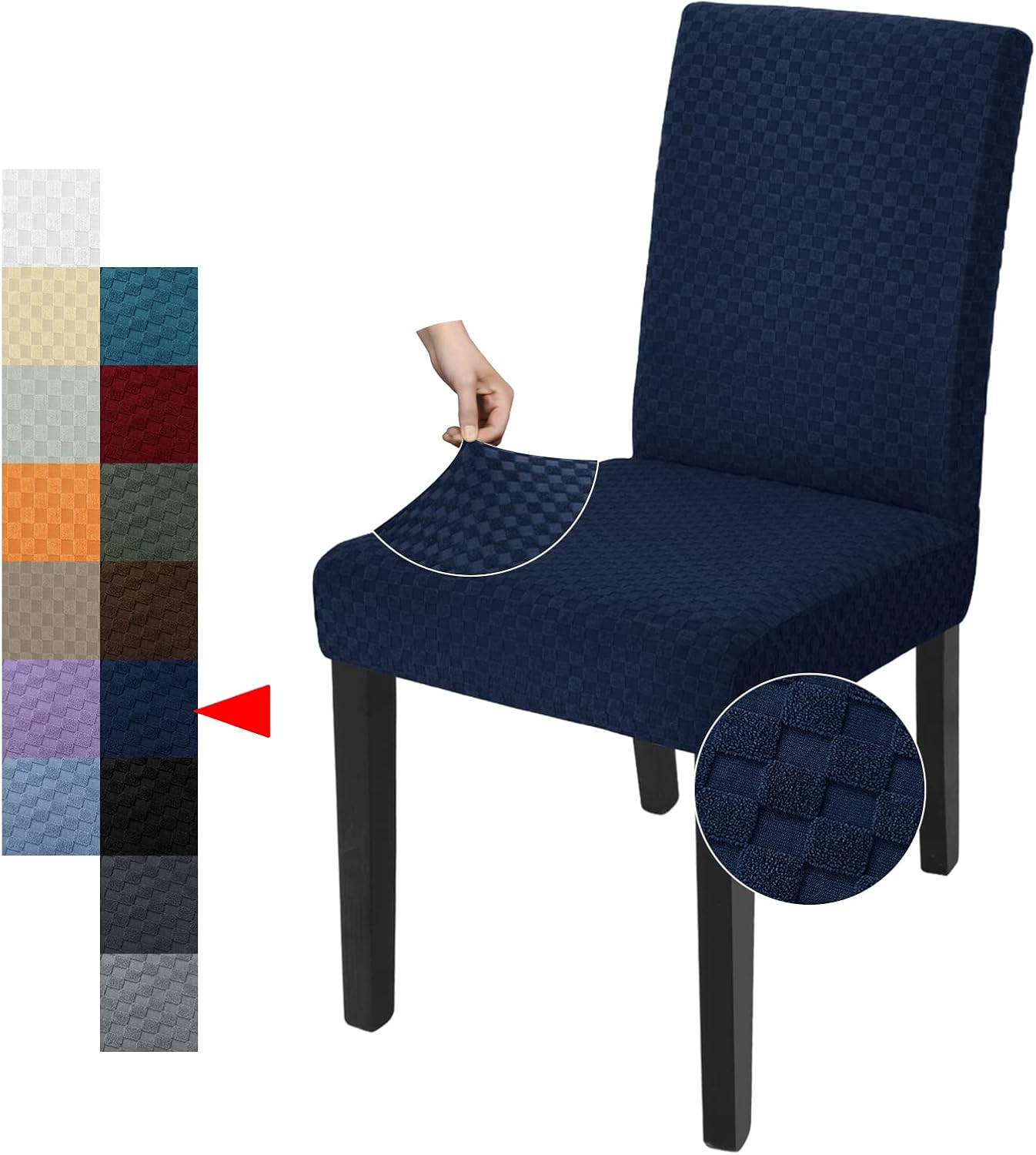 YEMYHOM Checkered Dining Chair Slipcovers for Home Decor