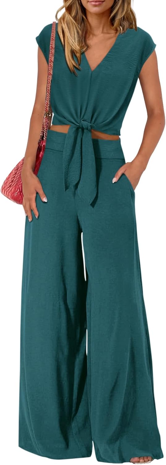 PRETTYGARDEN Women's Summer 2 Piece Outfits for Casual Chic