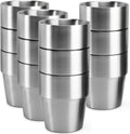Beasea Stainless Steel Cups 10 oz 12 Pack - Stackable Insulated