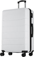 Sweetcrispy Carry on Luggage 24 in Cream White - Lightweight & Durable