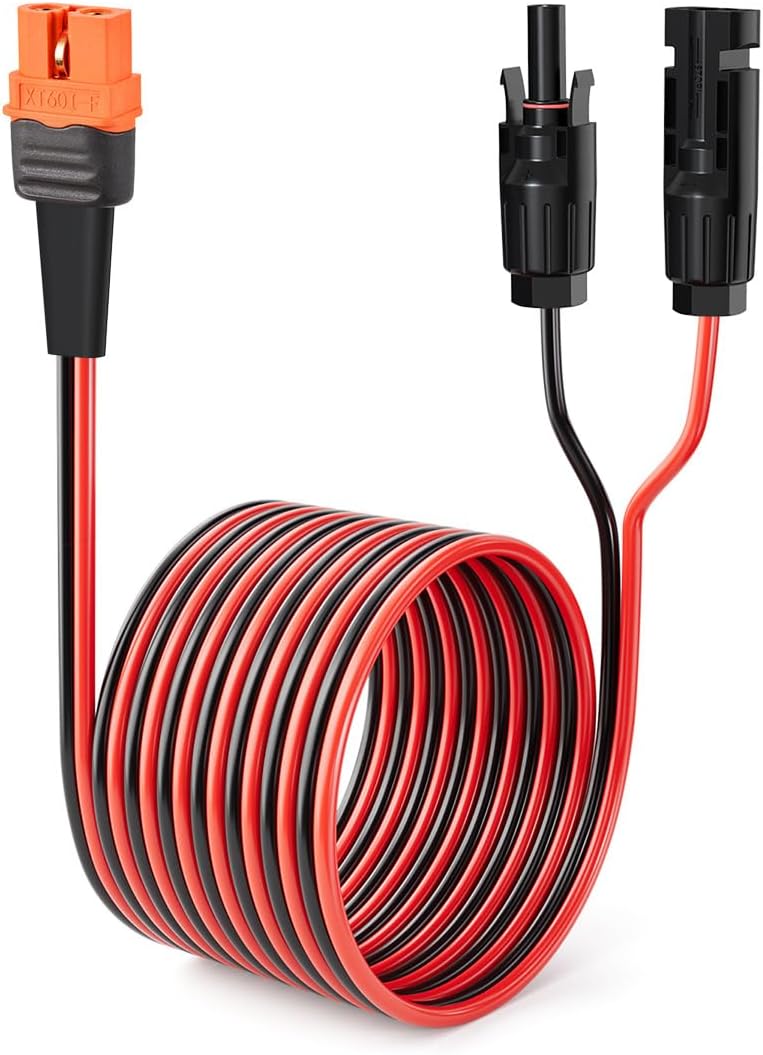 10AWG 75FT Solar to XT60i Cable for Portable Power Stations