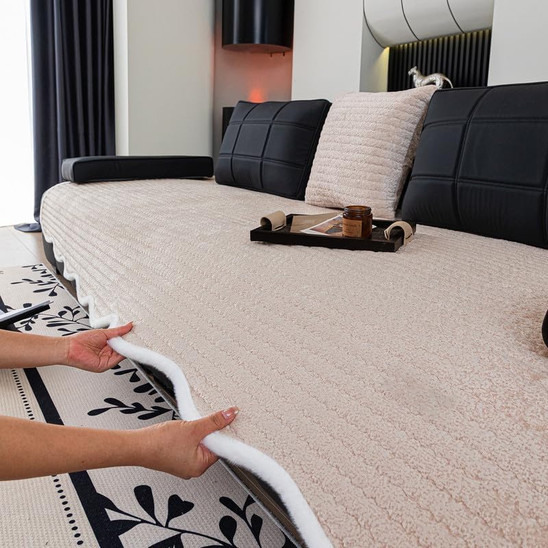 JIAN YA NA Sectional Couch Cover for Pets and Kids Comfort