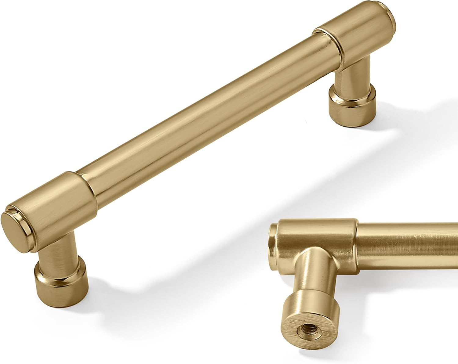 20 Pack 3 3/4 in Brushed Gold Kitchen Cabinet Handles for Upgrade