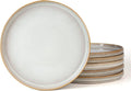 Star Salad Plates 6-Pack 8in Stoneware Set - Handcrafted Reactive