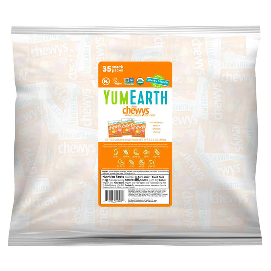 YumEarth Organic Chewys Fruit Flavored Candy Chews - Allergy Friendly