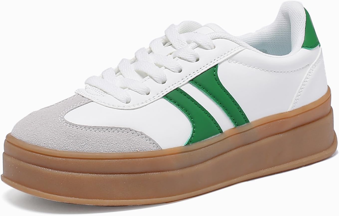 Women's Gum Sole Fashion Sneakers with Thick Platform Sole