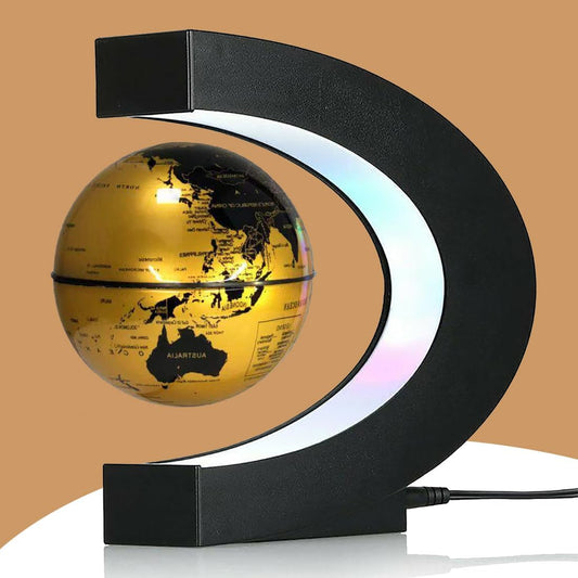 Levitating Globe w/ LED Light - Trendy Desk Decor
