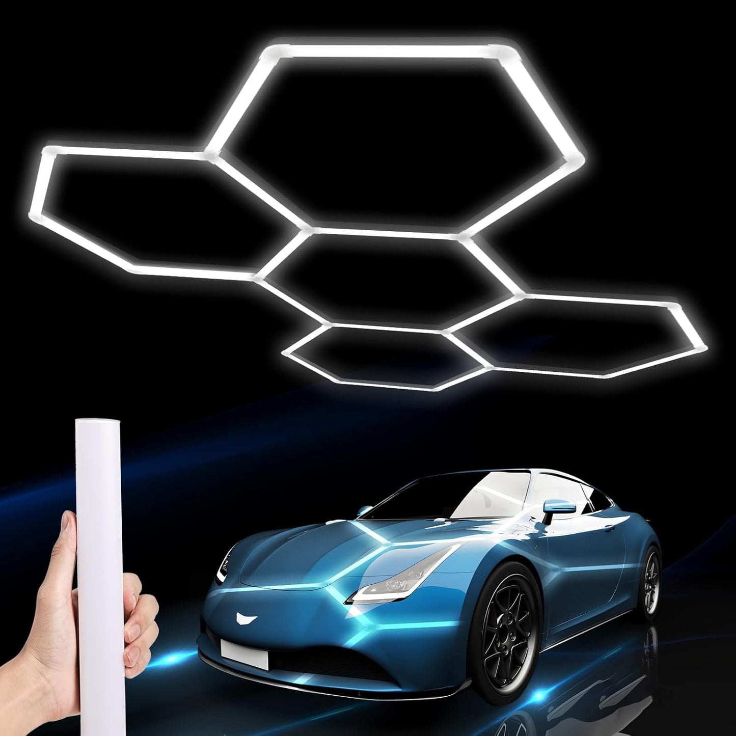 Hexagon LED Garage Light: 25 Pack, 26400LM Brightness