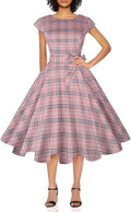 Fashionable Vintage Swing Dress for Women Featuring Pockets