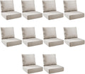 Outdoor Cushion Set 24x24x6 in Patio Cushions - 10-Pack Comfortable