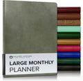 Large Monthly Planner 2025-2026 - Acadia Cactus Bonded Leather