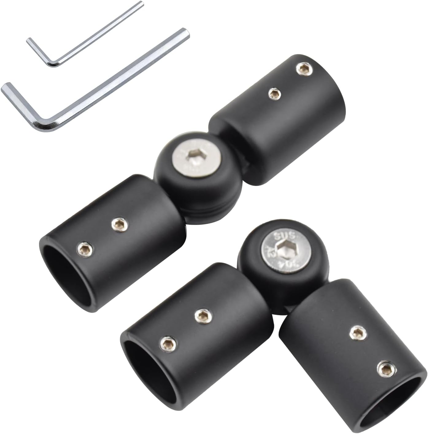 Adjustable Stainless Steel Corner Connector for Bay Window Rods