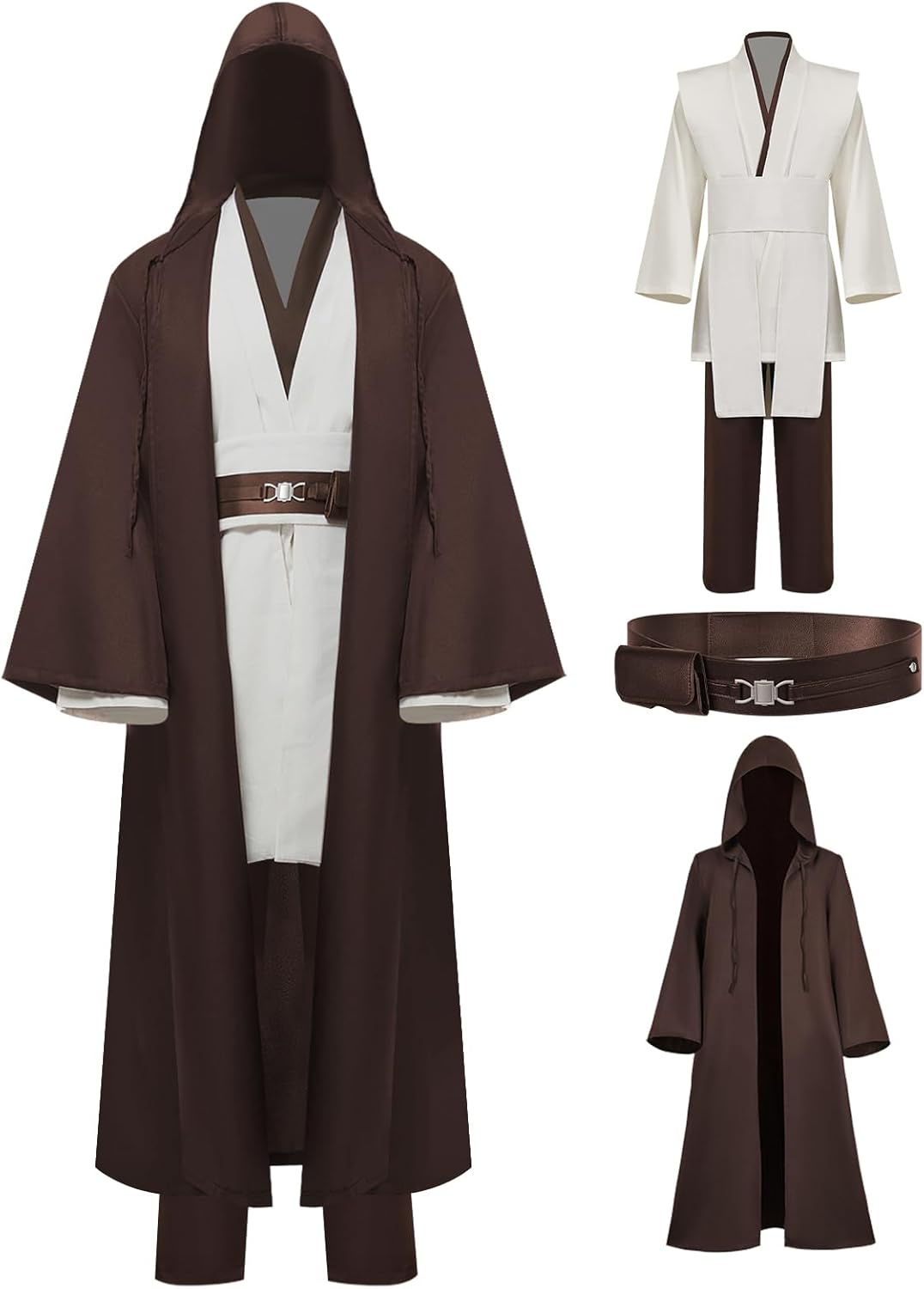 Tunic Hooded Robe Knight Costume for Halloween Cosplay Fun