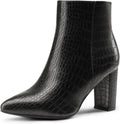 DREAM PAIRS Women's Chunky Heel Ankle Booties Pointed Toe Style