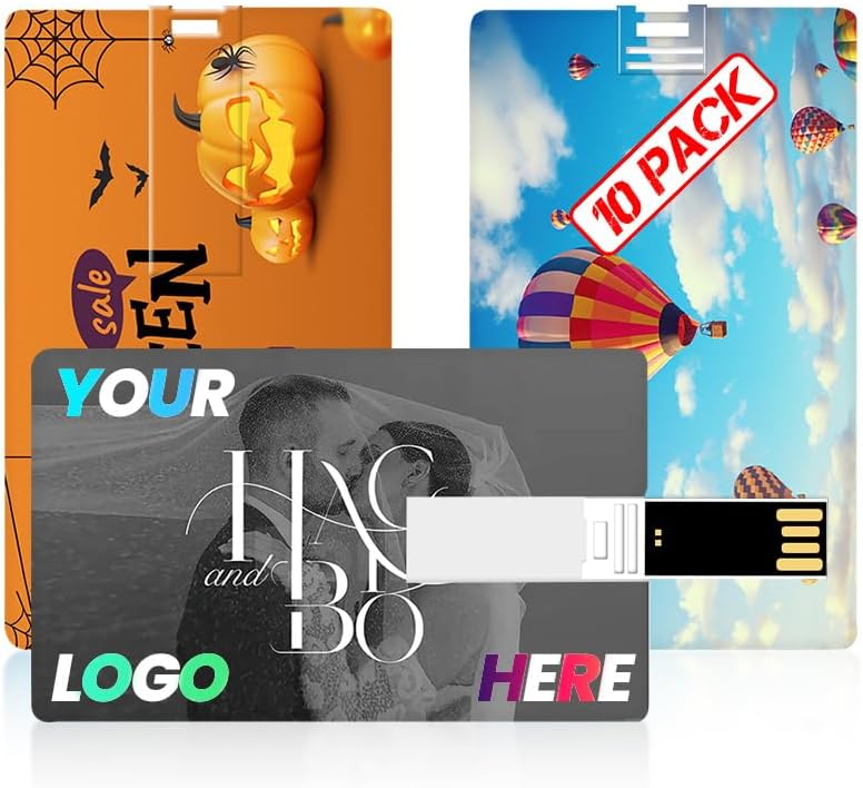Custom Credit Card USB Flash Drive 10-Pack for Promotions