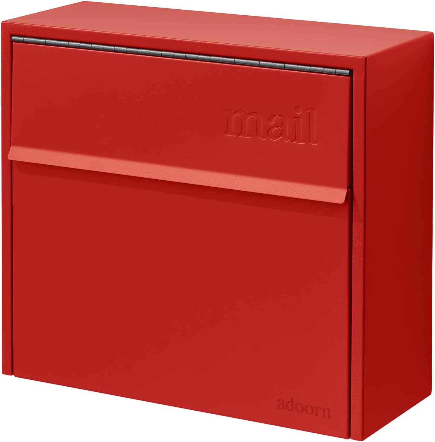 Wall Mount Mailbox - Small, Weatherproof Locking Mailbox Red