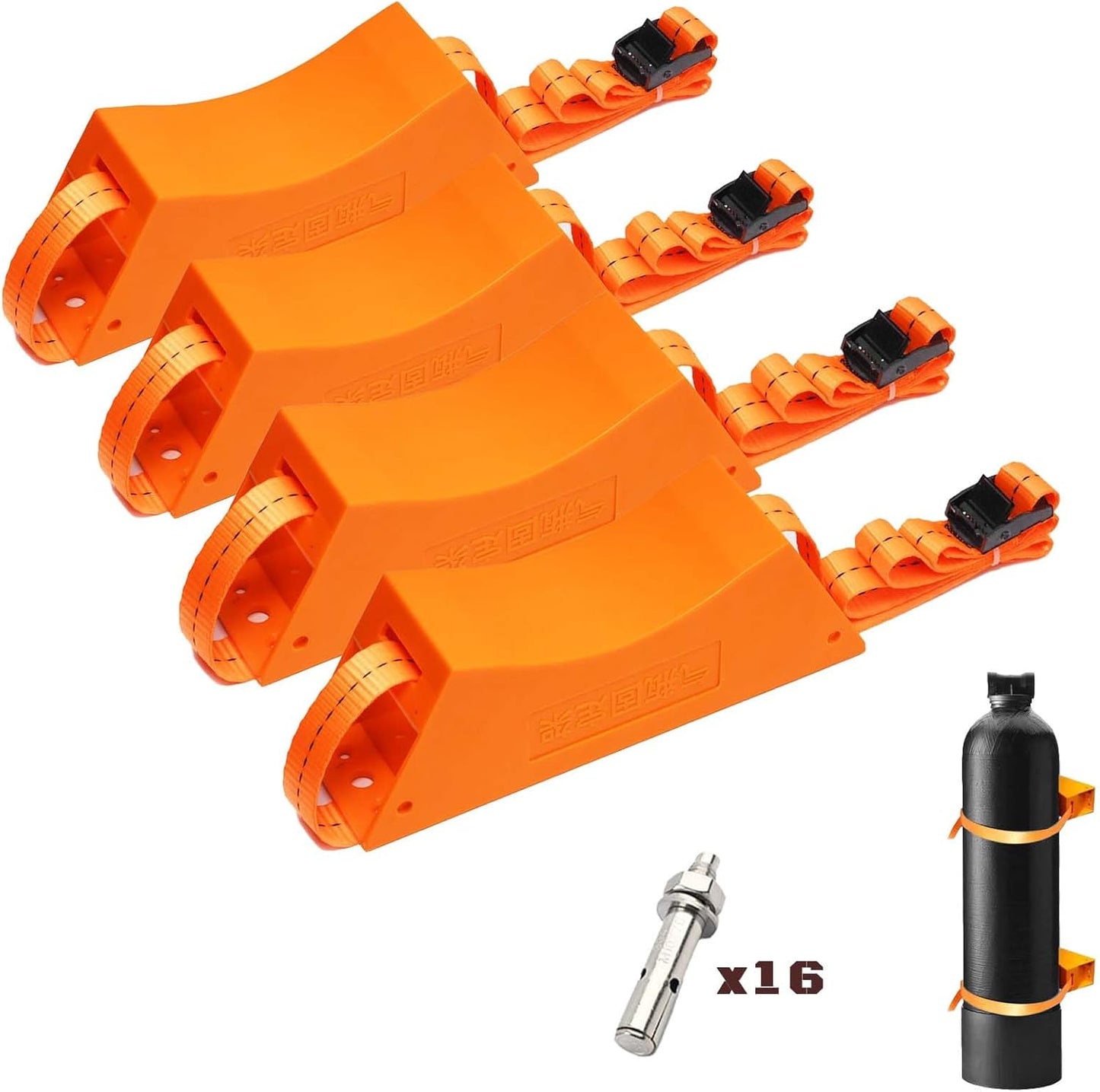 4Pcs Cylinder Wall Mounted Bracket for Gas Cylinder Holder