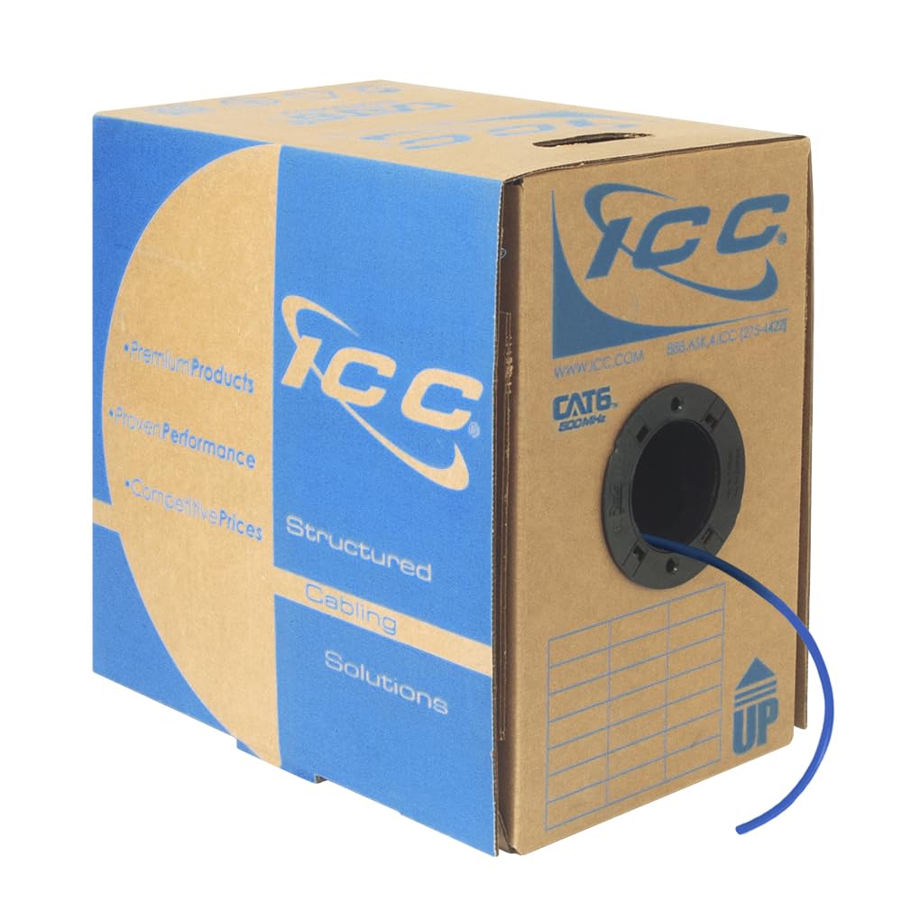 ICC Cat6 CMP Plenum 1000ft UTP Cable for Reliable Networking