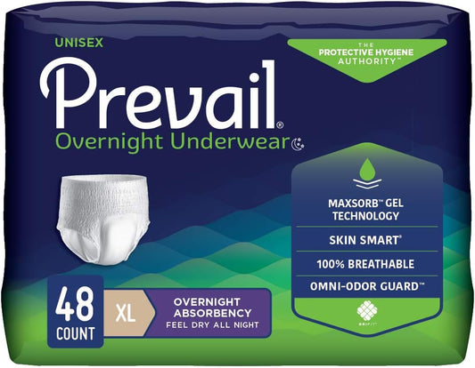 Prevail Overnight Protection XL 48ct