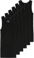 Men's 6-Pack Tight Fit A-Shirts Cotton Spandex Undershirts - Comfneat