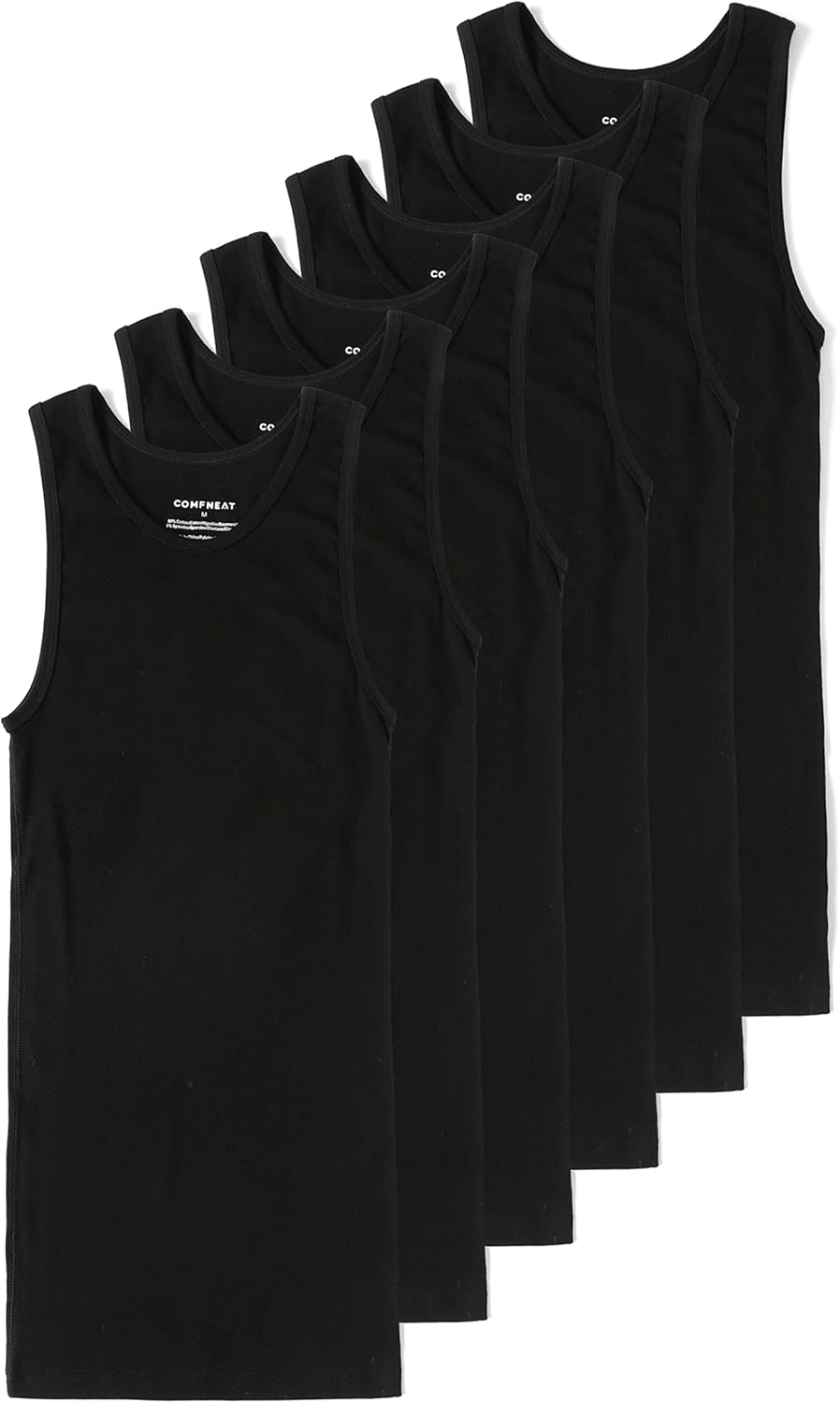Comfneat Men's 6-Pack A-Shirts Tight Fit Tank Tops Review