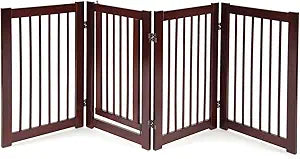 360 Configurable Dog Gate with Door for Indoor Use - Wood