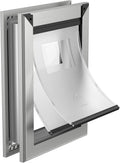 Heavy Duty Dog Door for Large Dogs up to 100LBS - Matte Silver