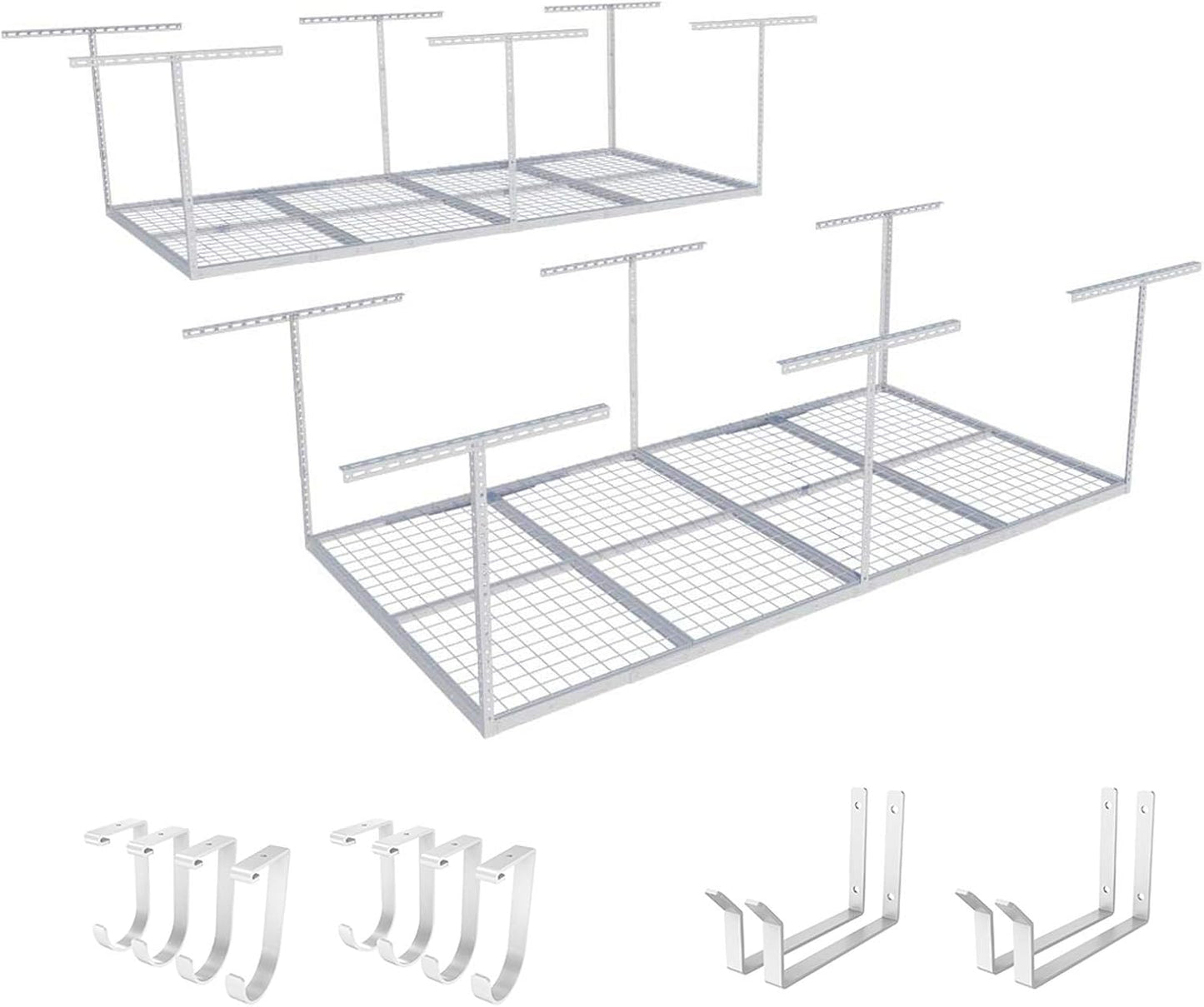 FLEXIMOUNTS Overhead Garage Storage Rack Set for Maximum Space