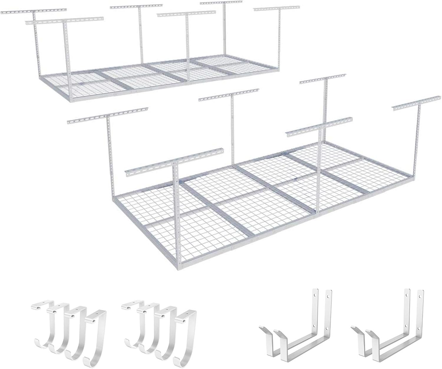 FLEXIMOUNTS Overhead Garage Storage Rack Set for Maximum Space