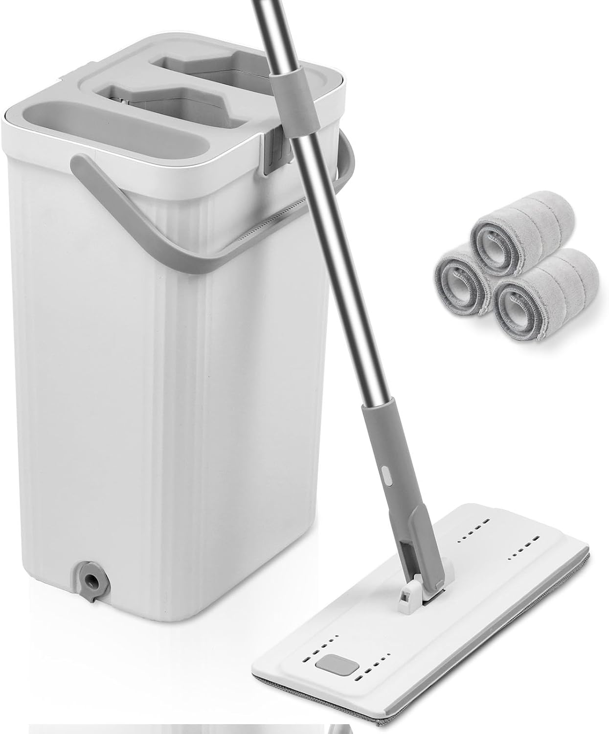 Flat Mop and Bucket Set for Effortless Home Floor Cleaning