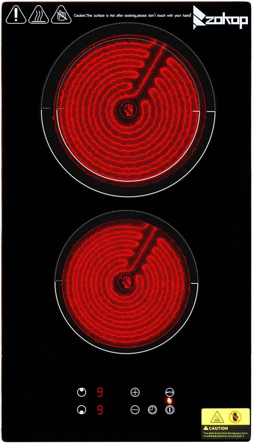 Winado 2 Burners Electric Ceramic Cooktop for Efficient Cooking