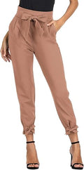 GRACE KARIN Womens Casual High Waist Pencil Pants with Bow-Knot