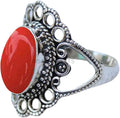 Solid 925 Sterling Silver Black Onyx Ring for Women - Handcrafted as