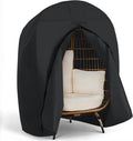 Lawn Egg Chair Cover for Patio - Medium Black, Waterproof Fit