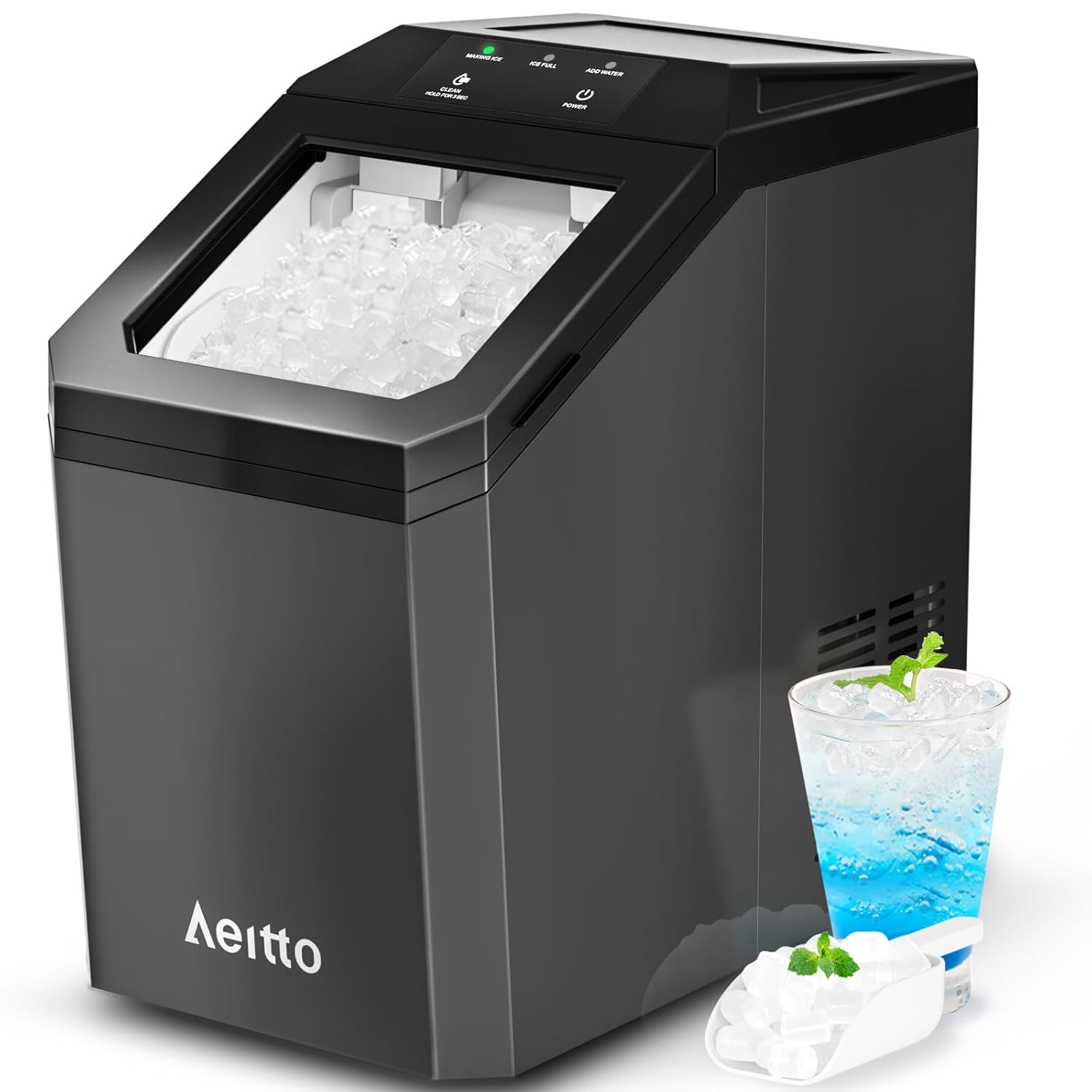 55lbs/Day Nugget Ice Maker - Rapid Ice Release