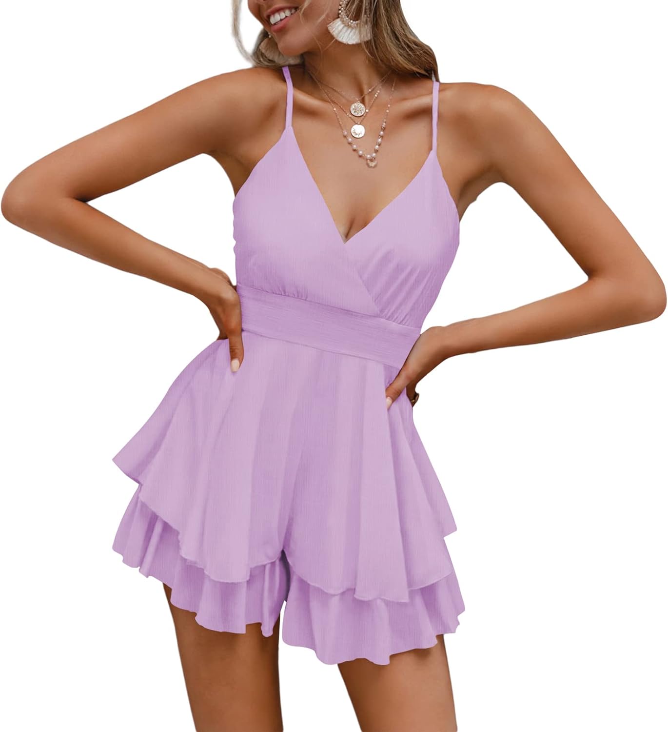 Stylish Women Spaghetti Strap Romper for Summer Fun and Comfort