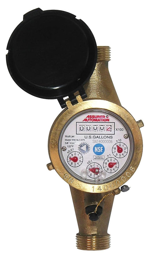 1 Water Meter: No Lead Brass, NSF Certified, Multi-Jet Design