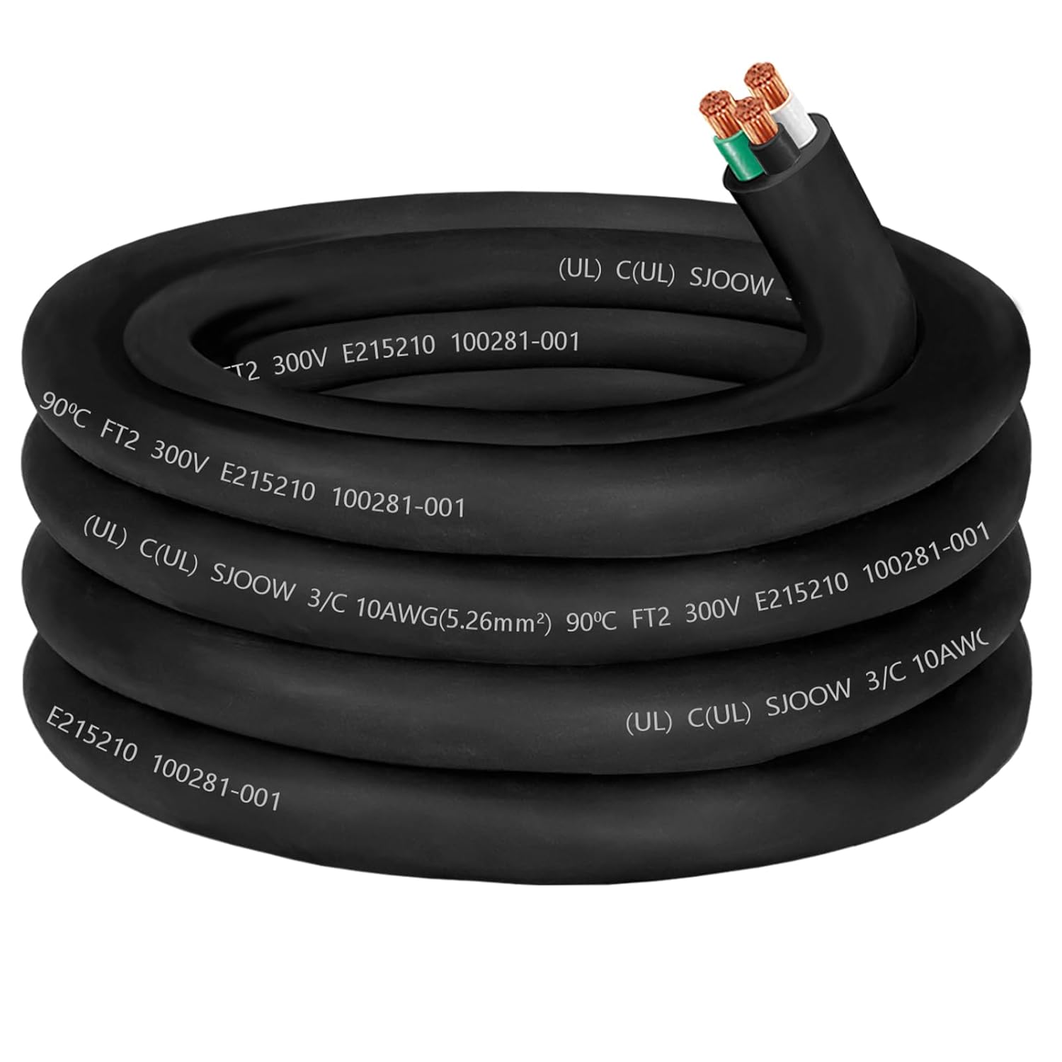 10/3 Wire 10 AWG SJOOW Portable Power Cable for Generators