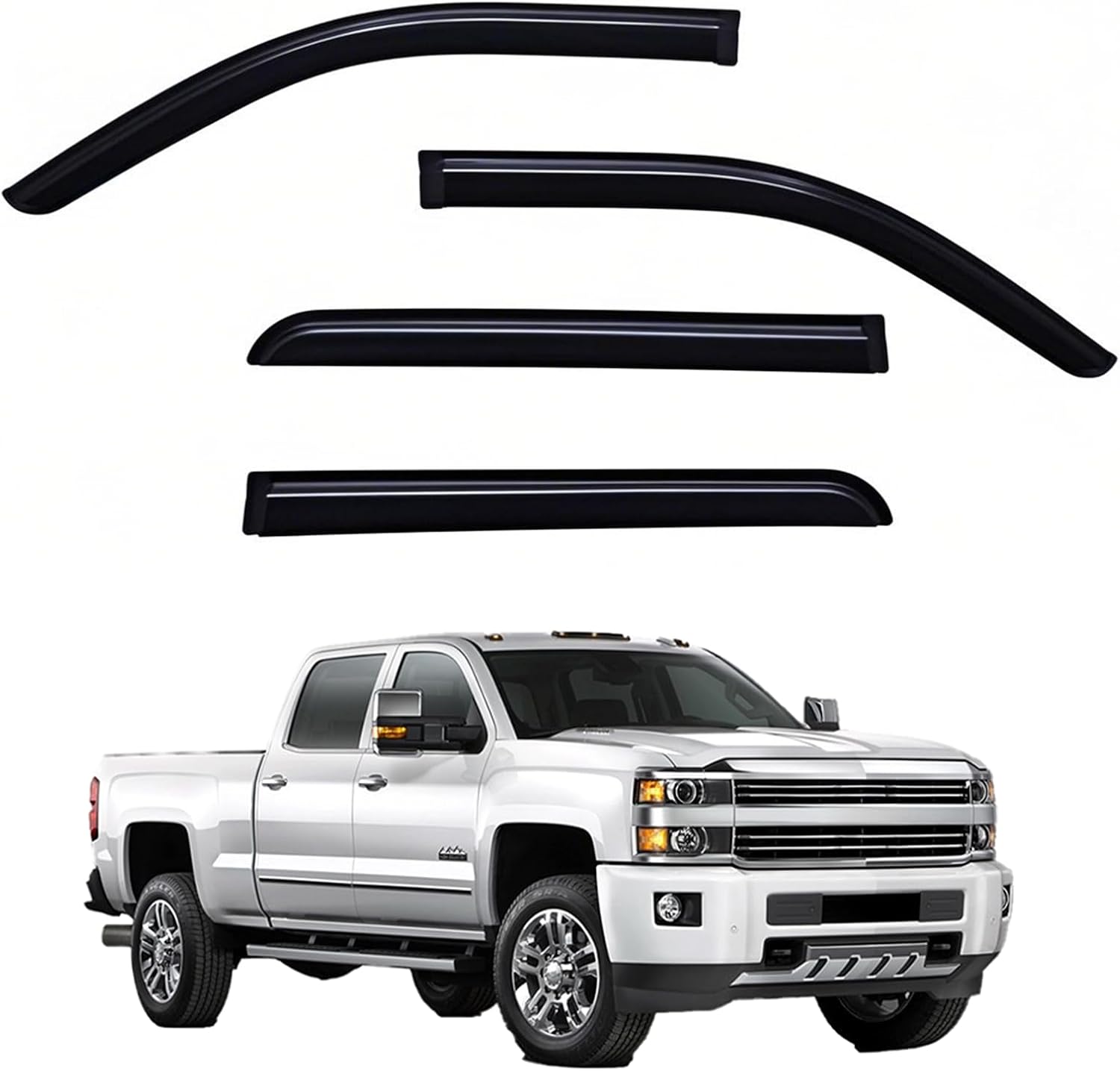Window Visors Rain Guards for Silverado 1500 & GMC Sierra 1500