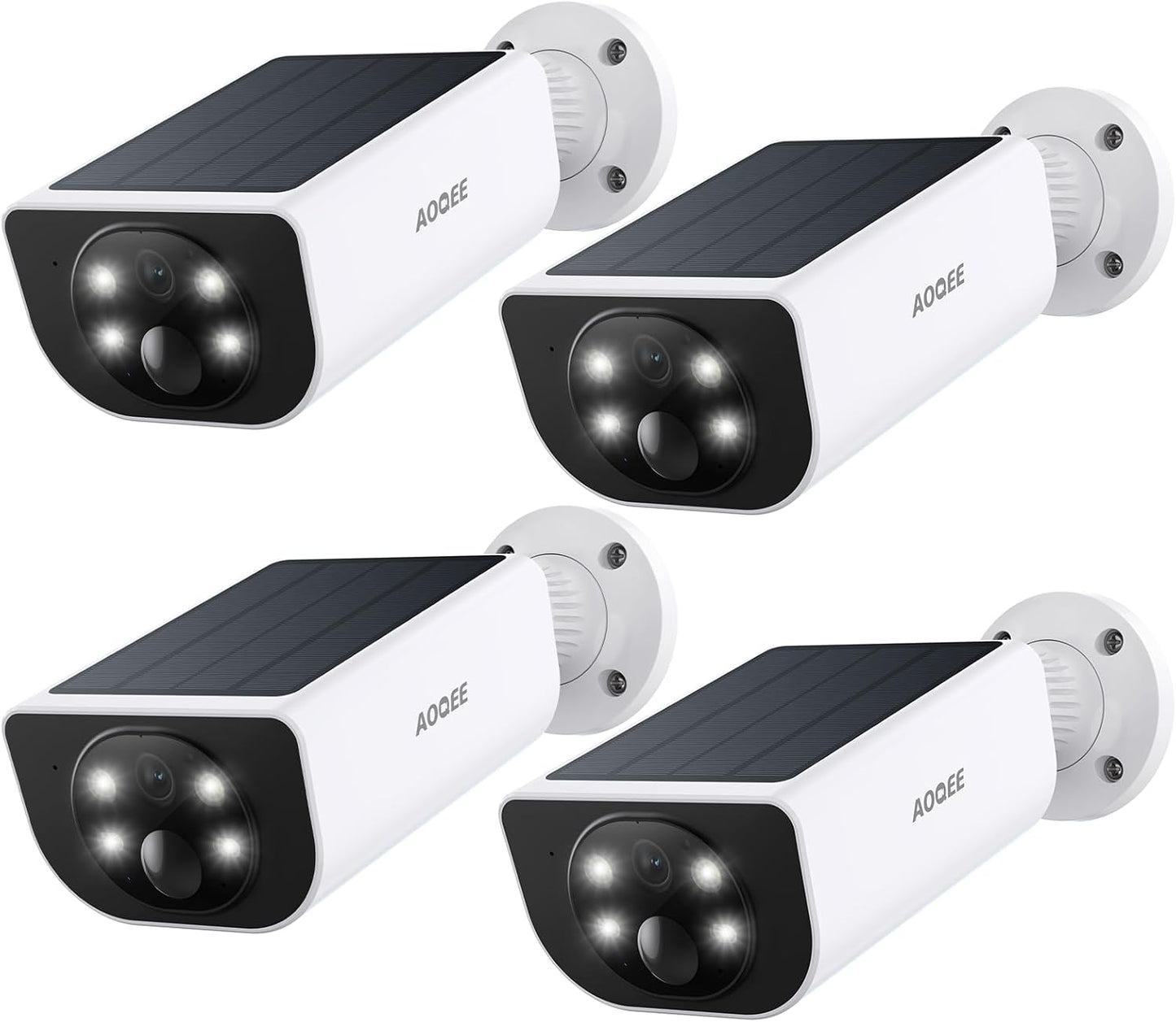 AOQEE Solar-Powered 2K Outdoor Camera: AI Motion Detection, Color Night Vision