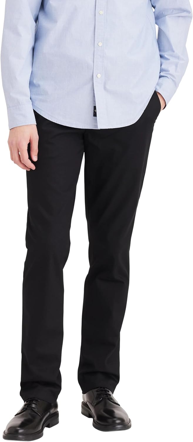 DOCKERS Mens Straight Fit Lux Cotton Stretch Khaki Pant Review