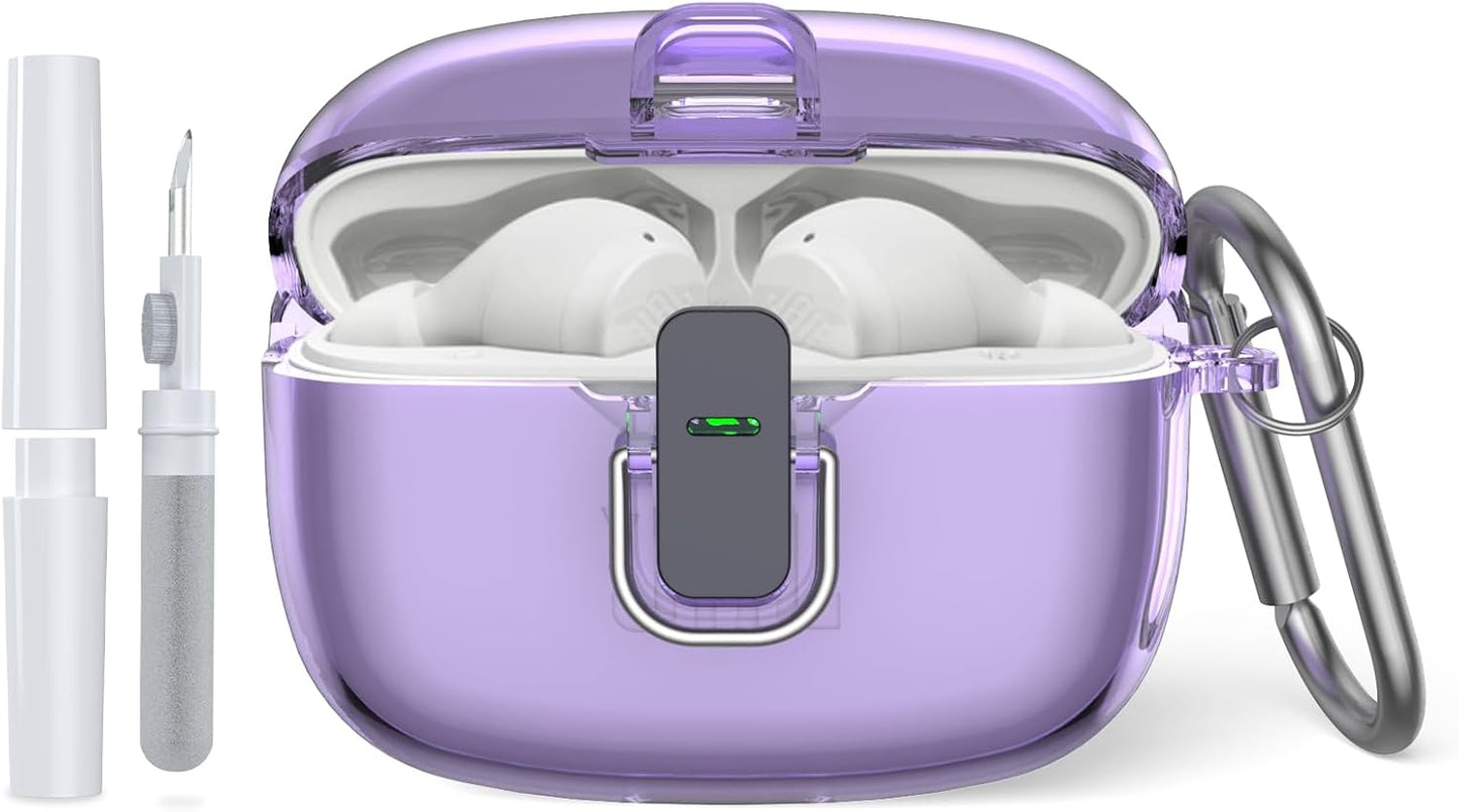 Clear Purple JBL Vibe 200TWS Case - Secure Protection On-The-Go!