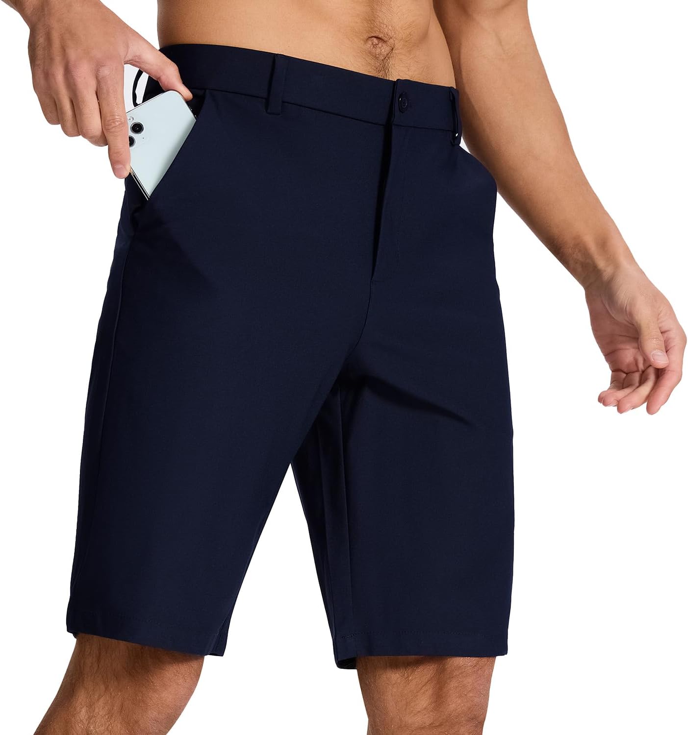 Men's Classic Fit Golf Shorts with 4 Pockets for Casual Work