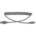 Expandable iPhone Lightning Cable 14 in Coiled Fast Charging - No