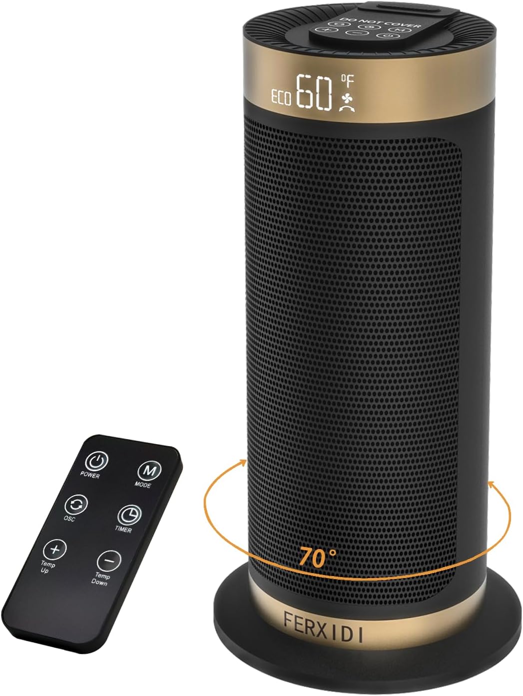 FERXIDI 1500W Ceramic Heater - Remote Control, Fast Heating