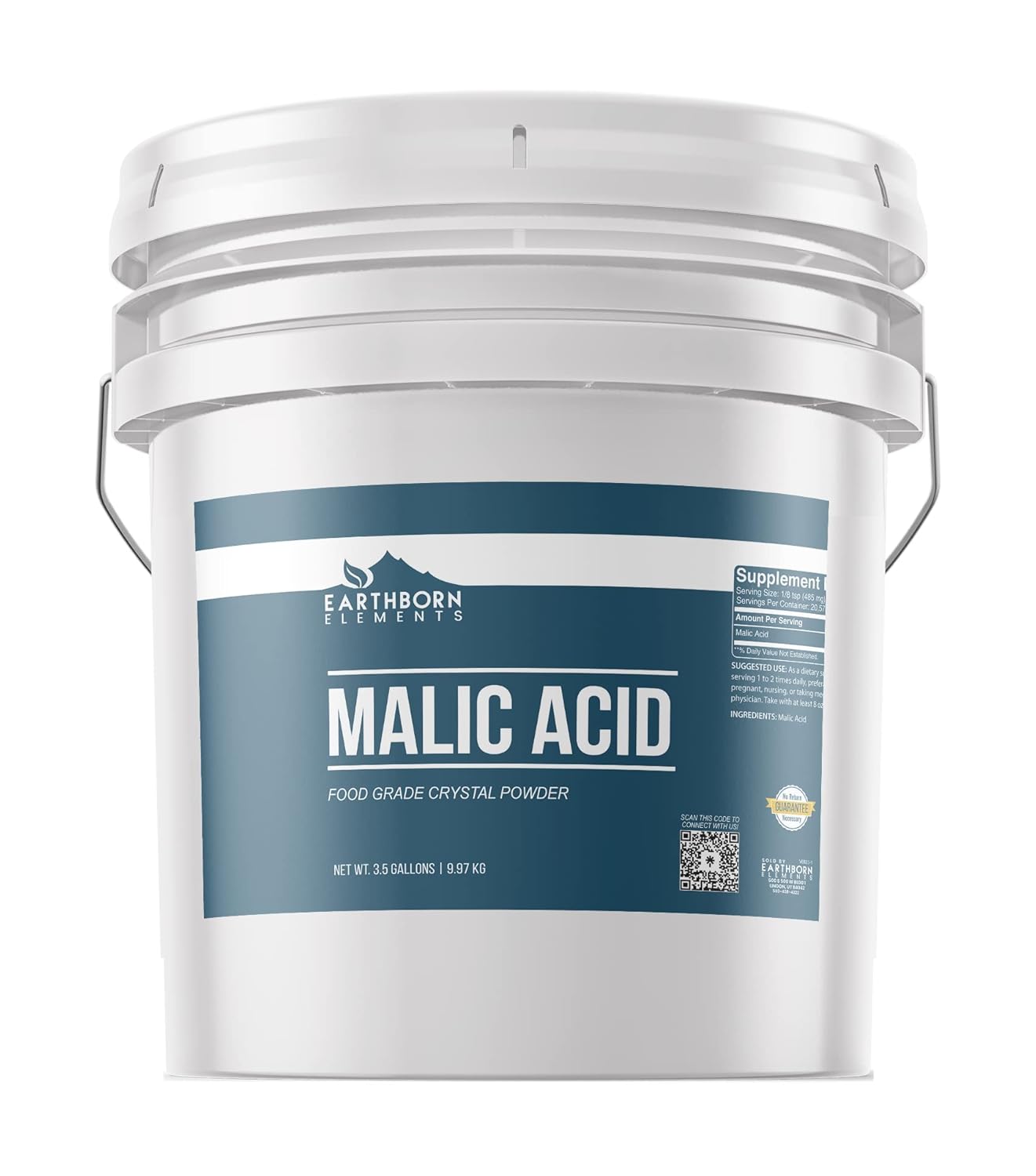 Earthborn Elements Malic Acid Powder for Food and Drinks