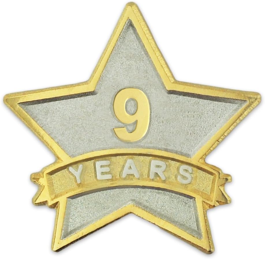 PinMart Year Service Award STAR Lapel Pin for Employee Recognition
