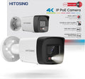 4K Outdoor Bullet PoE Camera - 8MP Active Deterrent, Color Night